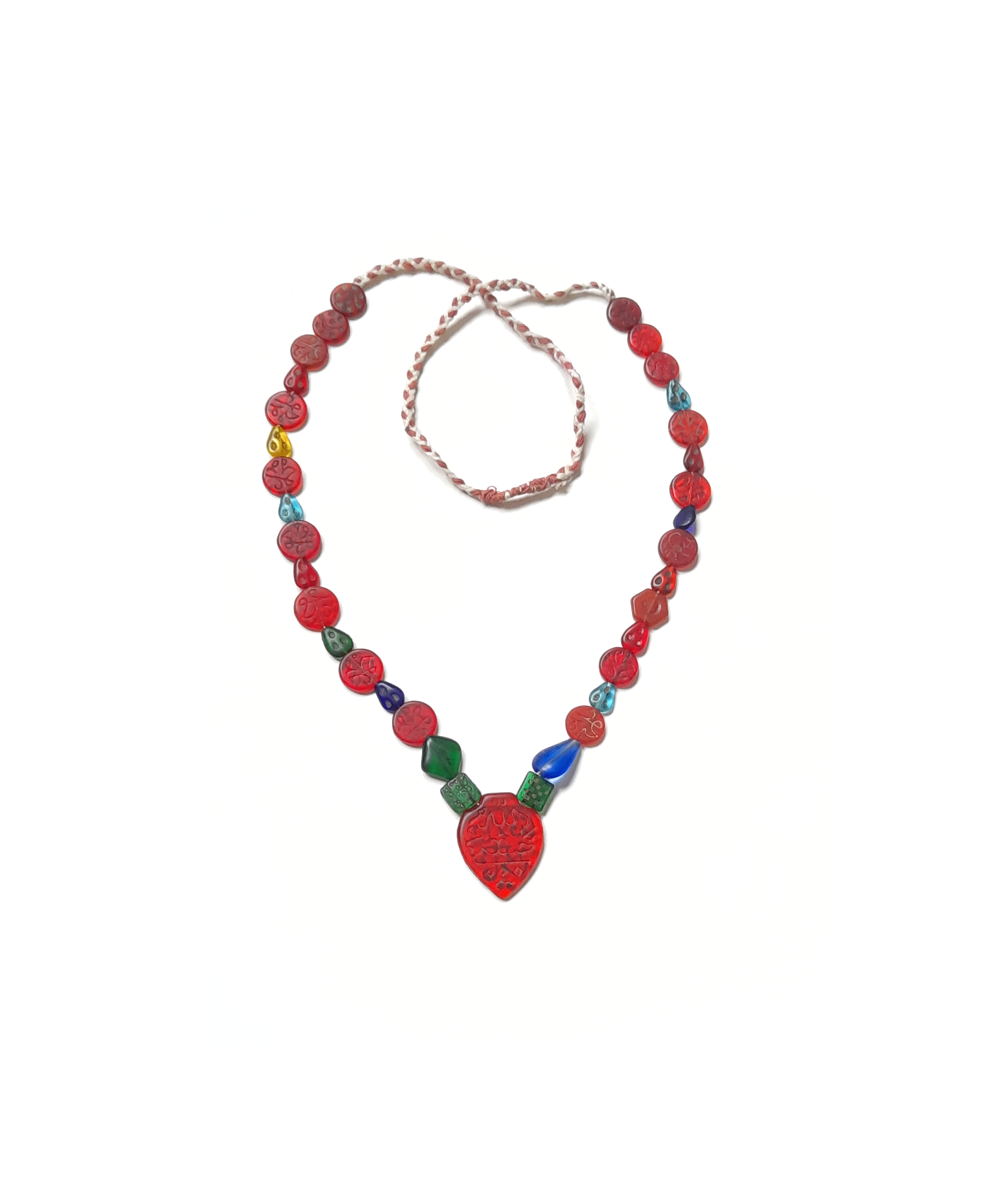 Old Islamic Colorful Hajj Beads Necklace