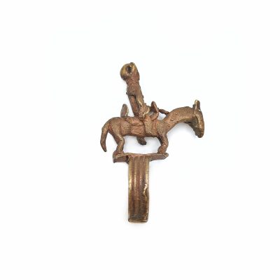 Old Dogon ring antique cast bronze equestrian ring Dogon tribal jewelry African tribal ring size 10.5