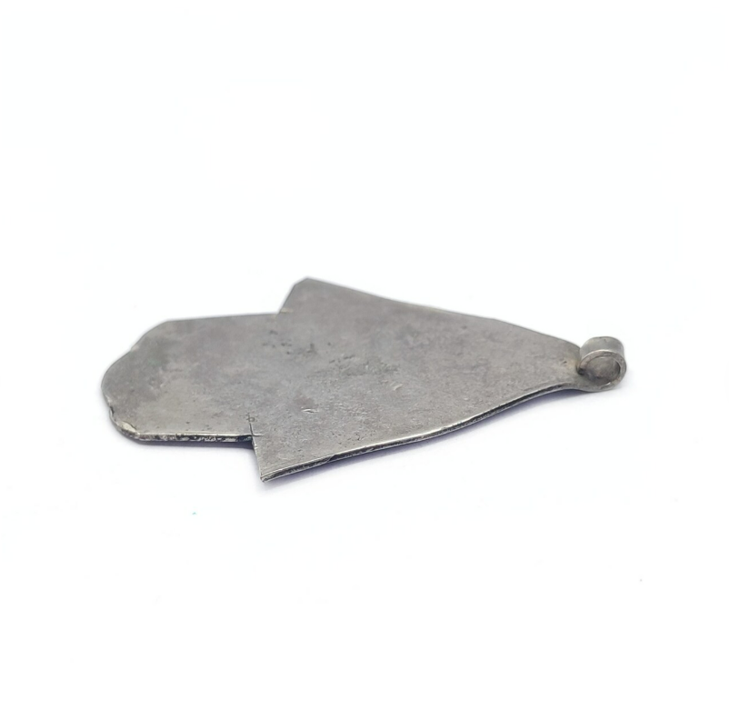 Vintage Silver Hamsa Pendant: Moroccan Hand of Fatima Amulet - Image 4