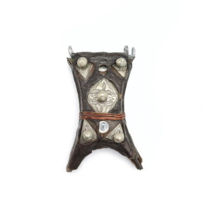 Ancient Kitab Tuareg amulet pendant, very old tribal talisman Agadez Niger protective jewelry