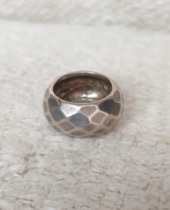Vintage Milanese Italian design ring matte silver band ring size 5.5 - Image 5